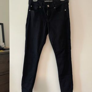 Express black jean legging, no distressing, 4short